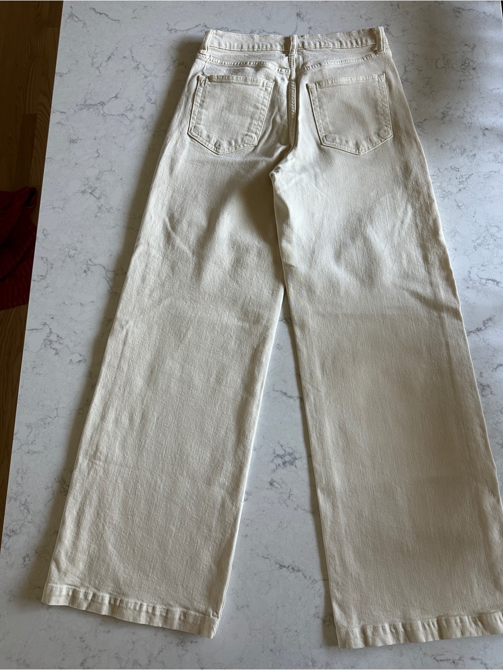 GAP Wide Leg High-Rise Jeans in Cream size 28/6 Long - Picture 5 of 10